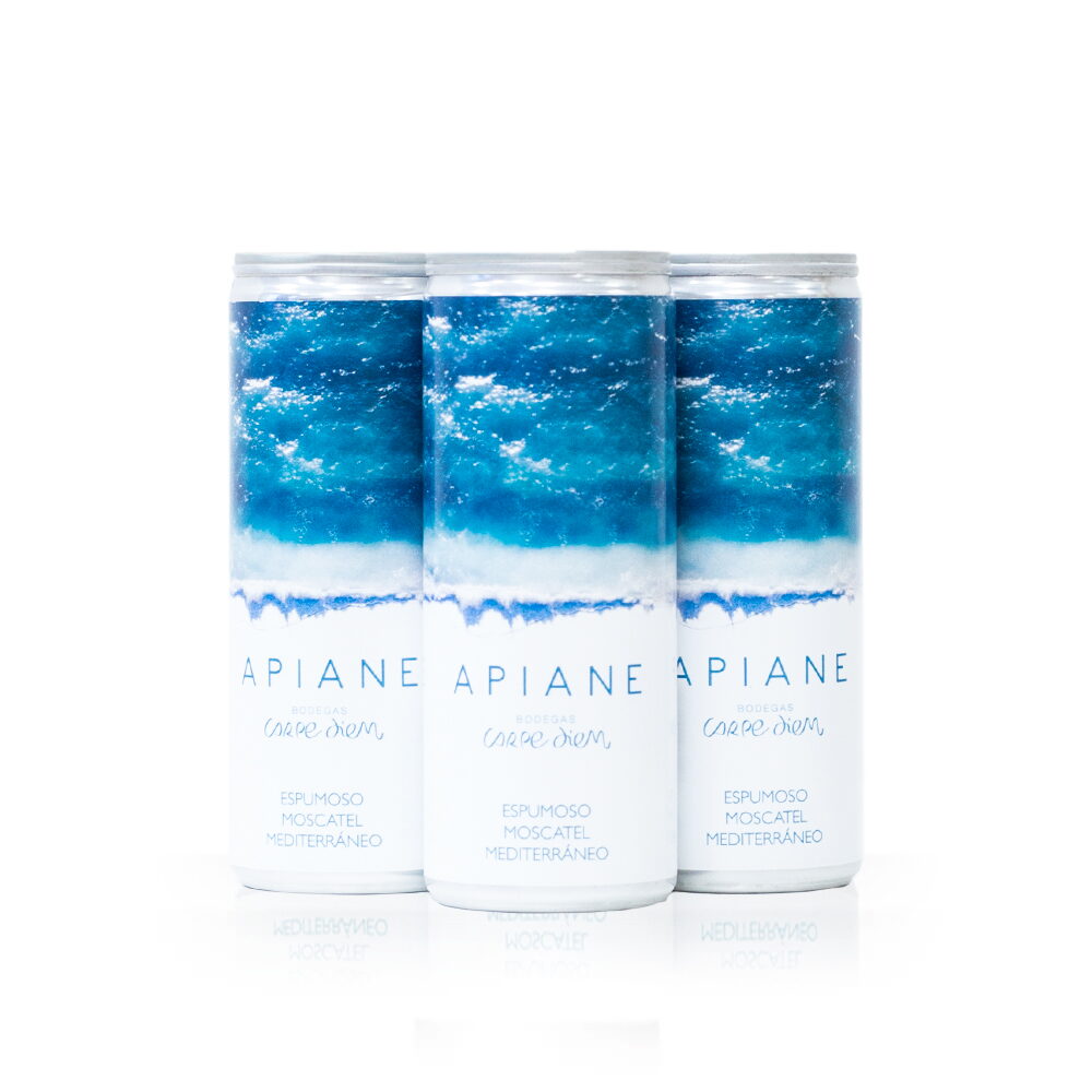 CAJA DE 24 LATAS DE 250 ML APIANE ESPUMOSO MOSCATEL - Bodegas Carpe Diem