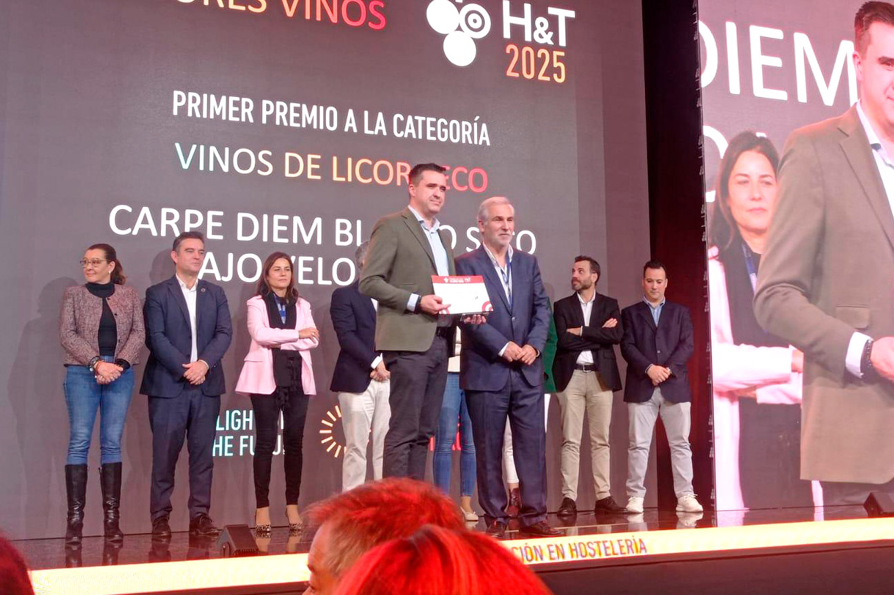 Carpe Diem Blanco Seco, galardonado con el Primer Premio en la categoría Vinos de Licor Seco en la Feria H&T 2025