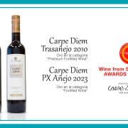 Dos nuevas medallas para los vinos de Málaga. Carpe Diem reafirma que los vinos tradicionales de Málaga son un referente en el mercado gourmet.